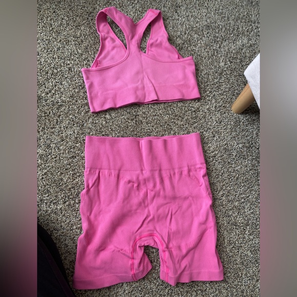 Pink Ribbed Two-Piece Set - Picture 2 of 2